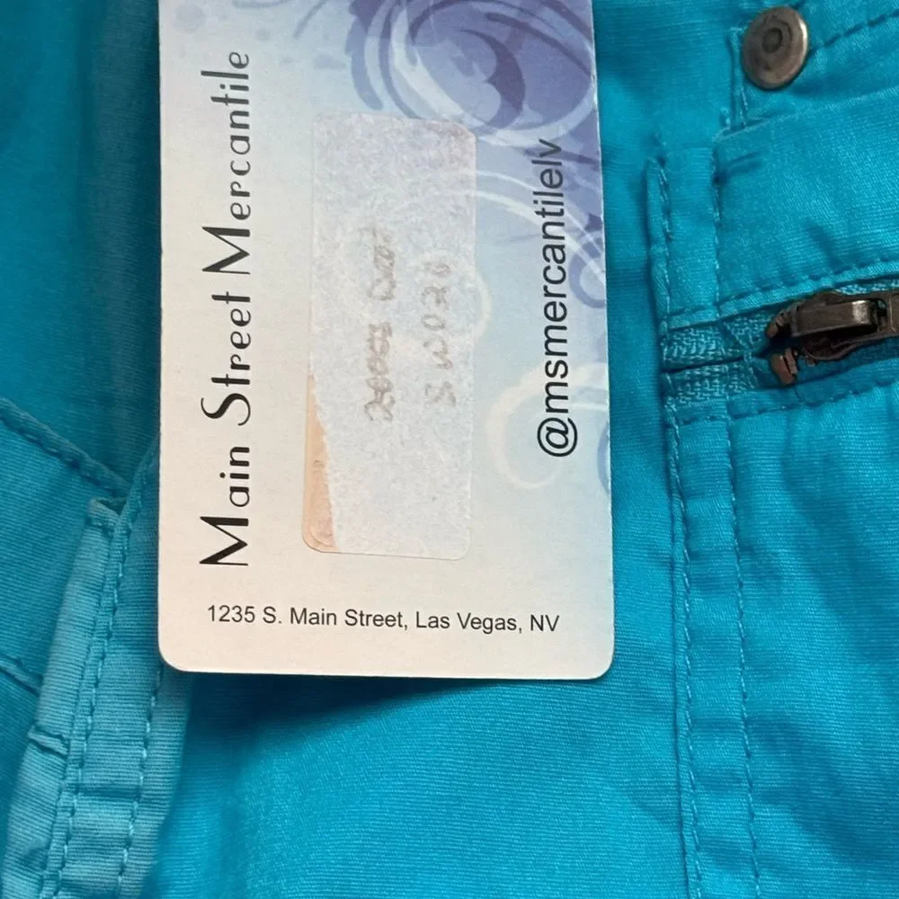 Blue‎ Mini Skirt with Belt - Picture 5 of 9